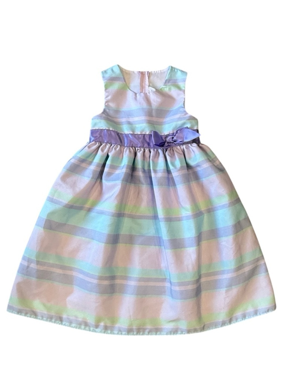 Sophie Rose sleeveless pastel colored stripe girls dress size 6